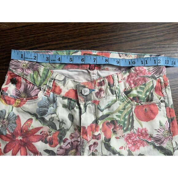 Vingino denim girls jeans Sz. 12 floral print - Picture 10 of 12